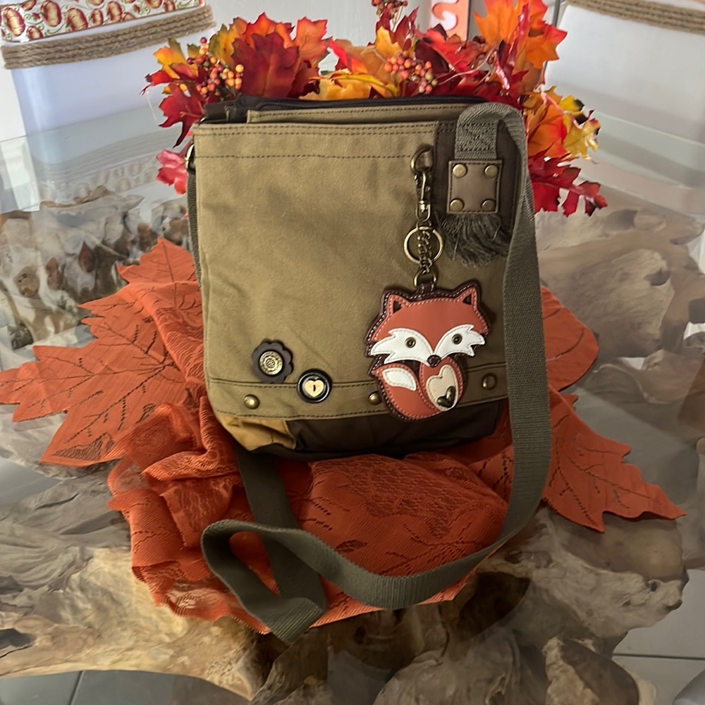 Chala Patch crossbody tan brown crossbody bag